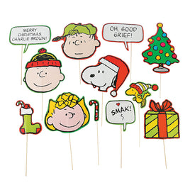 Peanuts Christmas Photo Prop Sticks 12 - Piece Set - snoopn4pnuts.com