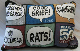 Peanuts 50th Anniversary "Needlepoint" Tapestry Pillow - snoopn4pnuts.com