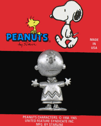 Charlie Brown Solid Pewter Pin - snoopn4pnuts.com