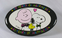 1990 Peanuts 40th Anniversary Metal Pinback Button - 40 Years of Happiness