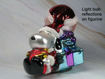 Charlie Brown and Snoopy Large Vintage Mercury Glass Christmas Figurine - RARE! - snoopn4pnuts.com
