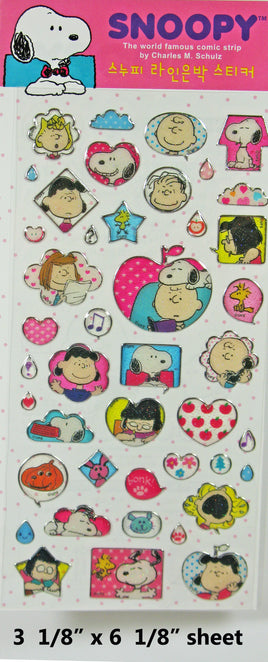 Peanuts Puffy Sparkle Stickers - Great For Scrapbooking! - snoopn4pnuts.com