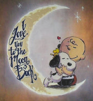 Charlie Brown And Snoopy Wood Jigsaw Puzzle - I Love You To The Moon & Back