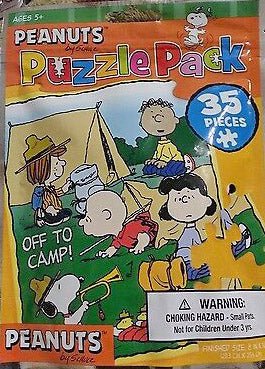 Peanuts Puzzle Pack - Off To Camp! - snoopn4pnuts.com