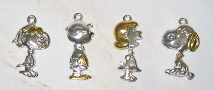 Peanuts Two - Tone Sterling Silver and Gold Plated Charm - snoopn4pnuts.com