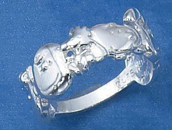 Peanuts Gang Sterling Silver Ring - Size 8