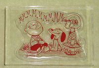 Peanuts Clear Vinyl Stamp On Thick Acrylic Block - Charlie Brown and Friends