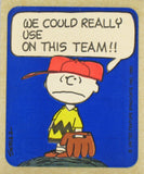 Peanuts Vintage Sticker - Charlie Brown Baseball