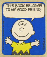 Peanuts Vintage Sticker - Charlie Brown Book Plate