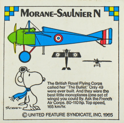 French Air Corps Vintage Sticker - Morane - Saulnier N - snoopn4pnuts.com