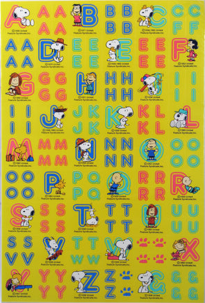 Peanuts Mini Alphabet Stickers (135 stickers!) Great For Scrapbooking - snoopn4pnuts.com
