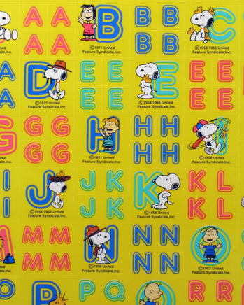 Peanuts Mini Alphabet Stickers (135 stickers!) Great For Scrapbooking - snoopn4pnuts.com
