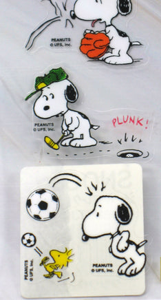 Snoopy Sports Clear - Backed Stickers - snoopn4pnuts.com