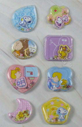 Peanuts Puffy Stickers With Floating Bling and Beads - RARE! Great For Scrapbooking! - snoopn4pnuts.com