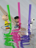 Peanuts Curly Straw With PVC - snoopn4pnuts.com