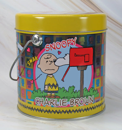 Peanuts Tin Canister With Handle - snoopn4pnuts.com