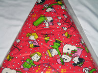 Snoopy and Gang Vintage Padded Christmas Tree Skirt or Round Table Cover (Edges Not Bound) - snoopn4pnuts.com