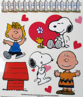 Peanuts Gang Valentine Reusable Window Clings (New But Near Mint)