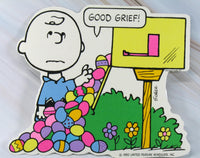 Laminated Peanuts Easter Wall Decor - Good Grief!