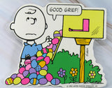 Laminated Peanuts Easter Wall Decor - Good Grief!