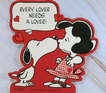 Laminated Peanuts Valentine's Day Wall Decor - Snoopy and Lucy - snoopn4pnuts.com