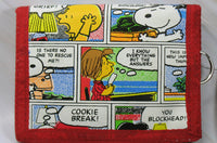 Peanuts Comics Panels Wallet With Change Purse and Lanyard