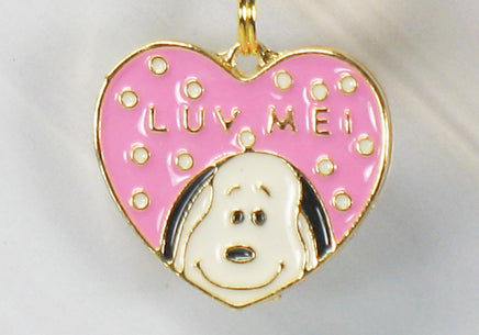 Snoopy's Heart Gold - Tone Key Chain - LUV ME! - snoopn4pnuts.com