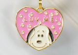 Snoopy's Heart Gold-Tone Key Chain  - LUV ME!