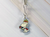 King Snoopy Silver Plated Zipper Pull