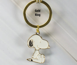 Sitting Snoopy Gold - Tone Key Chain - snoopn4pnuts.com