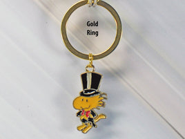 Woodstock Top Hat Gold - Tone Key Chain - snoopn4pnuts.com
