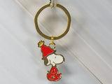 Snoopy Party Hat Gold-Tone Key Chain