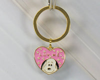 Snoopy's Heart Gold - Tone Key Chain - LUV ME! - snoopn4pnuts.com