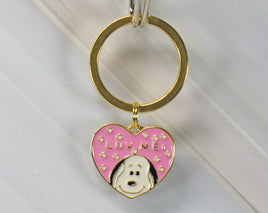 Snoopy's Heart Gold - Tone Key Chain - LUV ME! - snoopn4pnuts.com