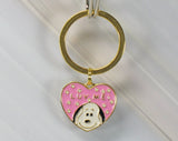 Snoopy's Heart Gold-Tone Key Chain  - LUV ME!