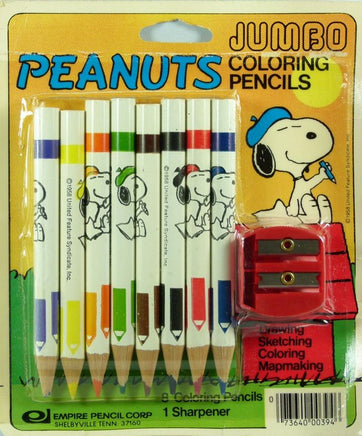 Peanuts Jumbo Colored Pencils + Sharpener