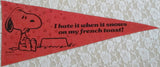 SNOOPY Pennant - "I Hate It When It Rains On My French Toast"