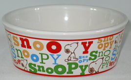 Snoopy Ceramic Pet Bowl - Snoopy Name - snoopn4pnuts.com