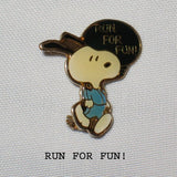 Snoopy Quote Pin - RUN FOR FUN!