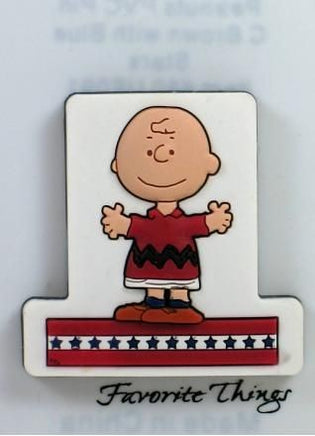 Charlie Brown Patriotic Pvc Pin