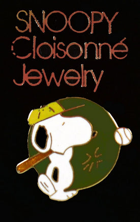 Snoopy Baseball Player Cloisonne Pin - On Sale!