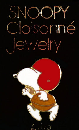 Snoopy Football Player Cloisonne Pin