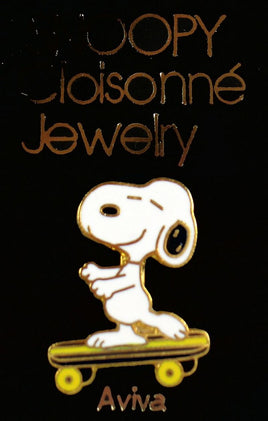 Snoopy Skateboarder Cloisonne Pin - On Sale!