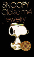Snoopy Tennis Player Cloisonne Pin - ON SALE!