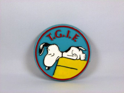 Molded Pinback Button: T.G.I.F.