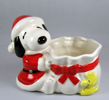 Snoopy Santa Vintage Planter