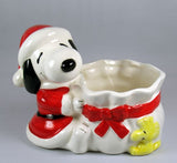 Snoopy Santa Planter