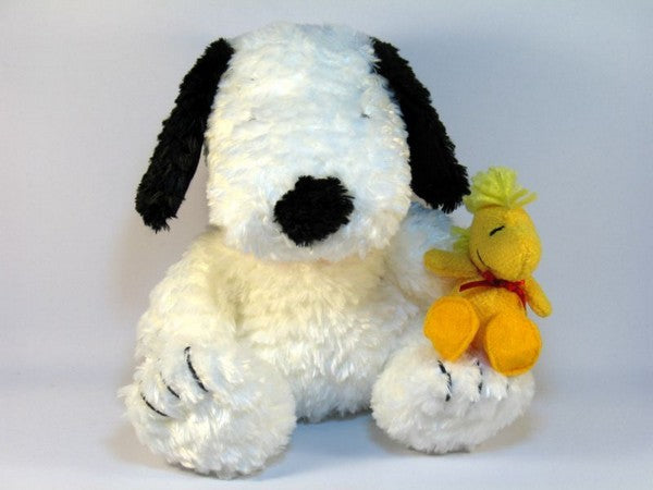 Snoopy Shaggy Plush Doll Holding Woodstock