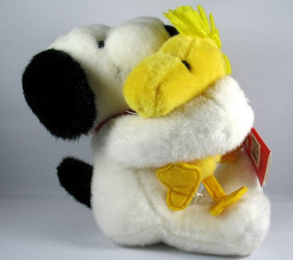 SNOOPY with Rain Hat and WOODSTOCK Love Bug Plush Dolls