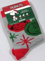 Kids Peanuts Christmas Crew Length Socks